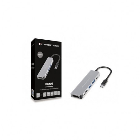 Conceptronic 1xhdmi 1xusb-c Pd 60w 2xusb-a 3,0 1xlector Sd 1xlector Microsd